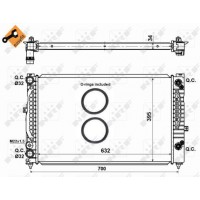 Радіатор охолодження двигуна NRF 529504