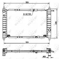 Радіатор охолодження двигуна NRF 53250