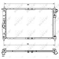 Радіатор охолодження двигуна NRF 53253