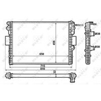 Радіатор охолодження двигуна NRF 53612