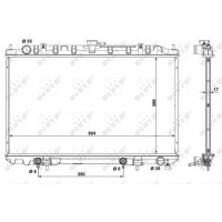 Радіатор охолодження двигуна NRF 53693