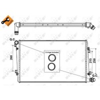 Радіатор охолодження двигуна NRF 53813