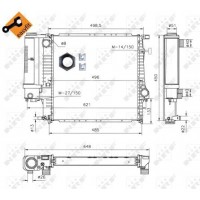 Радіатор охолодження двигуна NRF 53849