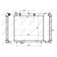 Радіатор охолодження двигуна NRF 53863