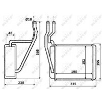 Радіатор обігріву салона NRF 54231