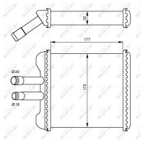 Радіатор обігріву салона NRF 54237