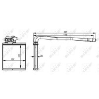 Радіатор обігріву салона NRF 54343