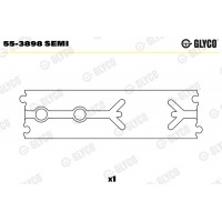 Втулка шатуна з вуглецевої сталі GLYCO 55-3898 SEMI