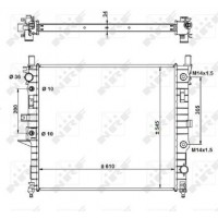 Радіатор охолодження двигуна NRF 55334