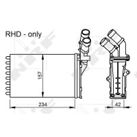 Радіатор обігріву салона NRF 58034