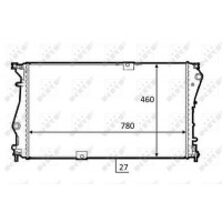 Радіатор охолодження двигуна NRF 58498