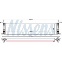 Радіатор охолодження двигуна NISSENS 606454