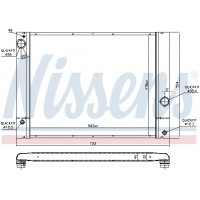 Радіатор системи охолодження NISSENS 60772