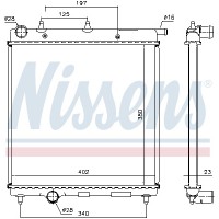 Радіатор системи охолодження NISSENS 61277