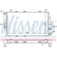 Радіатор системи охолодження NISSENS 64011