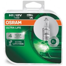 Автолампа Osram H1 12V 55W P14,5s к/т 2 шт OSRAM 64150ULT-HCB