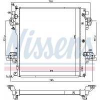 Радіатор системи охолодження NISSENS 646824