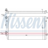 Радіатор системи охолодження NISSENS 65280A