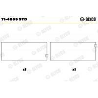 Комплект вкладишів двигуна GLYCO 71-4809 STD