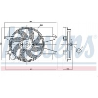 Вентилятор охолодження двигуна NISSENS 85030