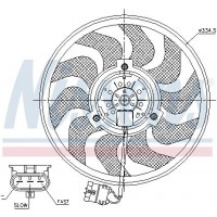 Вентилятор охолодження двигуна NISSENS 85755