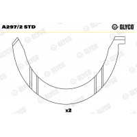 Півкільця наполегливі, комплект GLYCO A297/2 STD