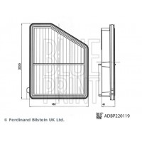 Фільтр воздушний BLUE PRINT ADBP220119