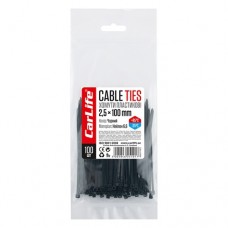 Хомути пластикові Carlife чорні 2,5x100 100шт CARLIFE BL2.5x100