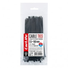 Хомути пластикові Carlife чорні 2,5x150 100шт CARLIFE BL2.5x150