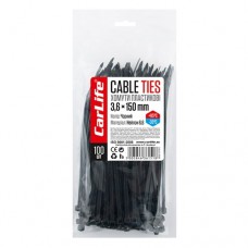 Хомути пластикові Carlife чорні 3,6x150 100шт CARLIFE BL3.6x150