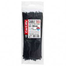 Хомути пластикові Carlife чорні 3,6x200 100шт CARLIFE BL3.6x200