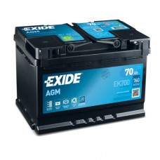 Акумулятор Exide START-STOP AGM (278×175×190), 70Ач, 760А, R+ EXIDE EK700