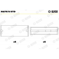 Комплект вкладишів двигуна GLYCO H079/5 STD