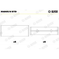 Комплект вкладишів двигуна GLYCO H1065/5 STD