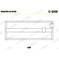 Комплект вкладишів двигуна GLYCO H1079/5 STD