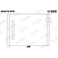 Комплект вкладишів двигуна GLYCO N147/5 STD