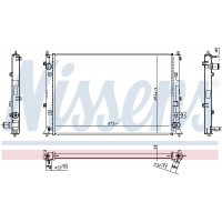 Радіатор системи охолодження NISSENS 606297
