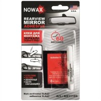 Клей для монтажу дзеркала заднього виду REARVIEW MIRROR ADHESIVE  0,4мл + 0,6мл NOWAX NX11109