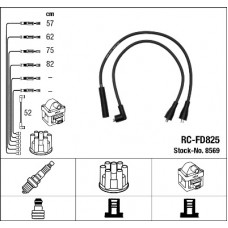 8569 Комплект ізольованих проводів для свічок запалення RC-FD825 NGK 8569