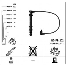 2571 Комплект ізольованих проводів для свічок запалення RC-FT1202 NGK 2571