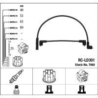 7068 Комплект ізольованих проводів для свічок запалення RC-LD301 NGK 7068