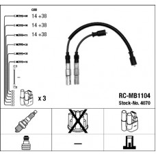 4070 Комплект ізольованих проводів для свічок запалення RC-MB1104 NGK 4070