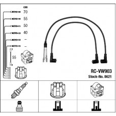8621 Комплект ізольованих проводів для свічок запалення RC-VW903 NGK 8621