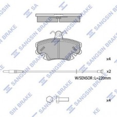 Комплект гальмівних колодок  - дискові SANGSIN SP1243