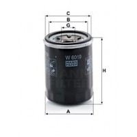 Фільтр оливи MANN-FILTER W 6019