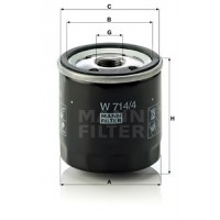 Фільтр оливи MANN-FILTER W 714/4