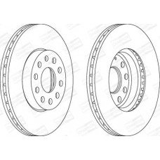 Champion 562235CH - Диск тормозной передний кратно 2 Audi A3 03-20.Q2 16--Skoda Karoq 17-. Octavia 04-13 Octavia III 12- 562235CH CHAMPION