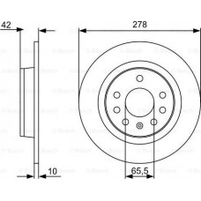 BOSCH 0986479515 - Диск гальмівний CHEVROLET-OPEL Astra-Zafira- R 1.6-2.2 04-15