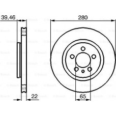 BOSCH 0986479156 - BOSCH VW диск гальмівний перед. вентил. Golf 3 SEAT Toledo