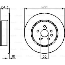 BOSCH 0986479243 - BOSCH TOYOTA диск гальмівний Avensis 99-